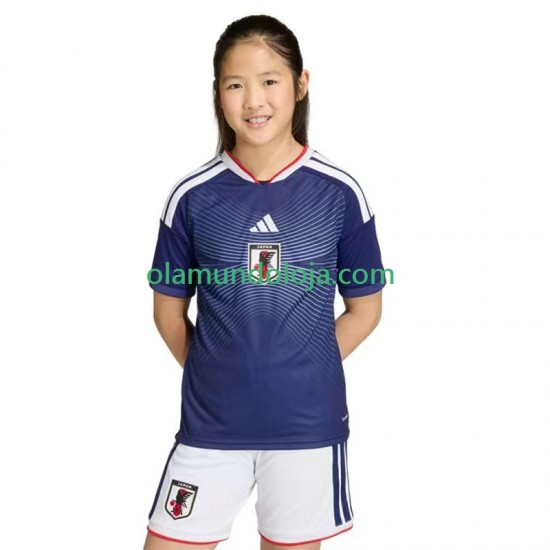 Camisola Japão Criança Equipamento Primeiro Copa do Mundo 2026 Manga Curta